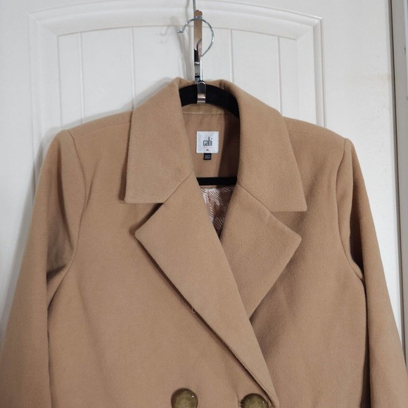 Cabi Womens Coat Heritage Camel Brown Longline Double Breasted Trench Jacket M - Picture 4 of 14